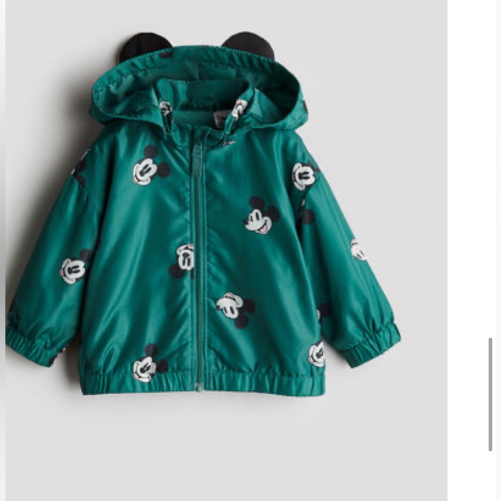 H&M Mickey Mouse raincoat 6-9 mo
